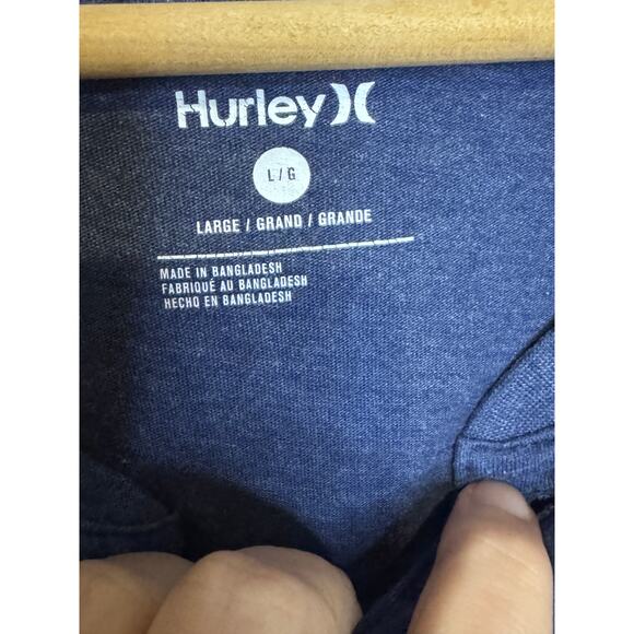 Hurley Men's Blue Long Sleeve Henley Tee L - Picture 3 of 5